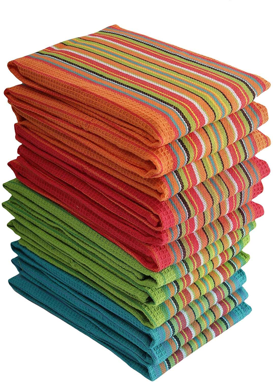 Kitchen Dish Towels, 100% Natural Cotton, (16x28 Inches)