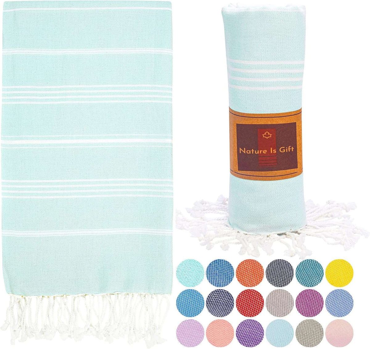 Turkish Beach Towel Aqua