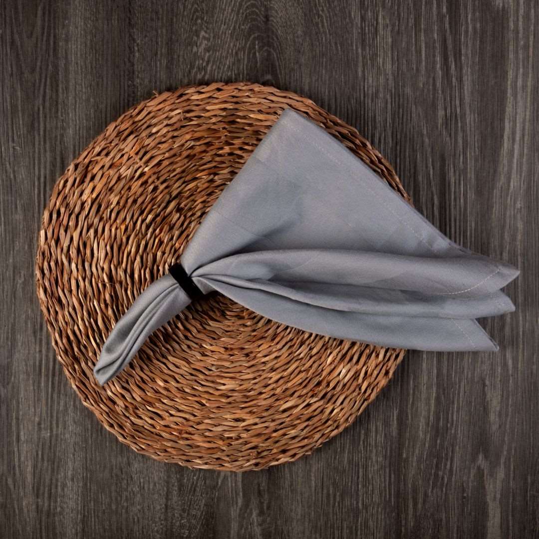 100% Cotton Kitchen Napkins Light Geey 18x18