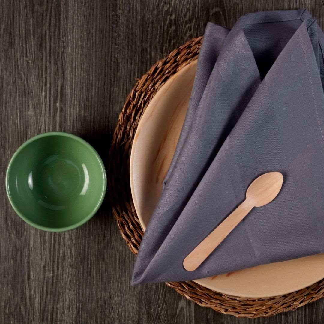 100% Cotton Kitchen Napkins Dark Grey 18x18